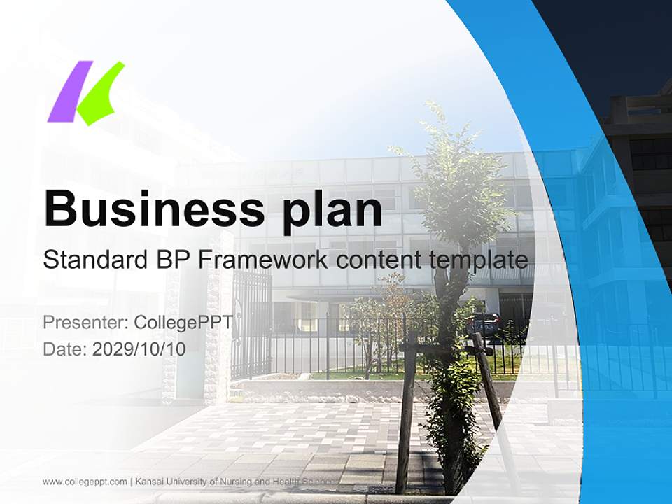 Kansai University of Nursing and Health Sciences Competition/Entrepreneurship Contest PPT Template4:3 ratio PPT effect preview image9