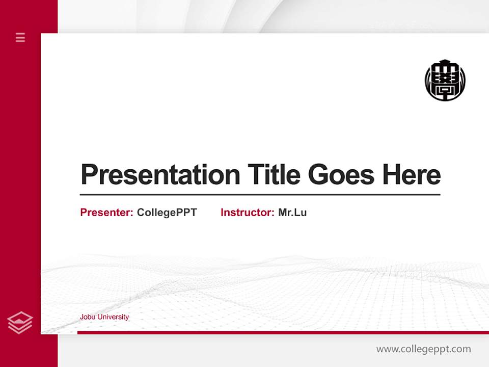 Jobu University Thesis Proposal/Graduation Defense PPT Template4:3 ratio PPT effect preview image5