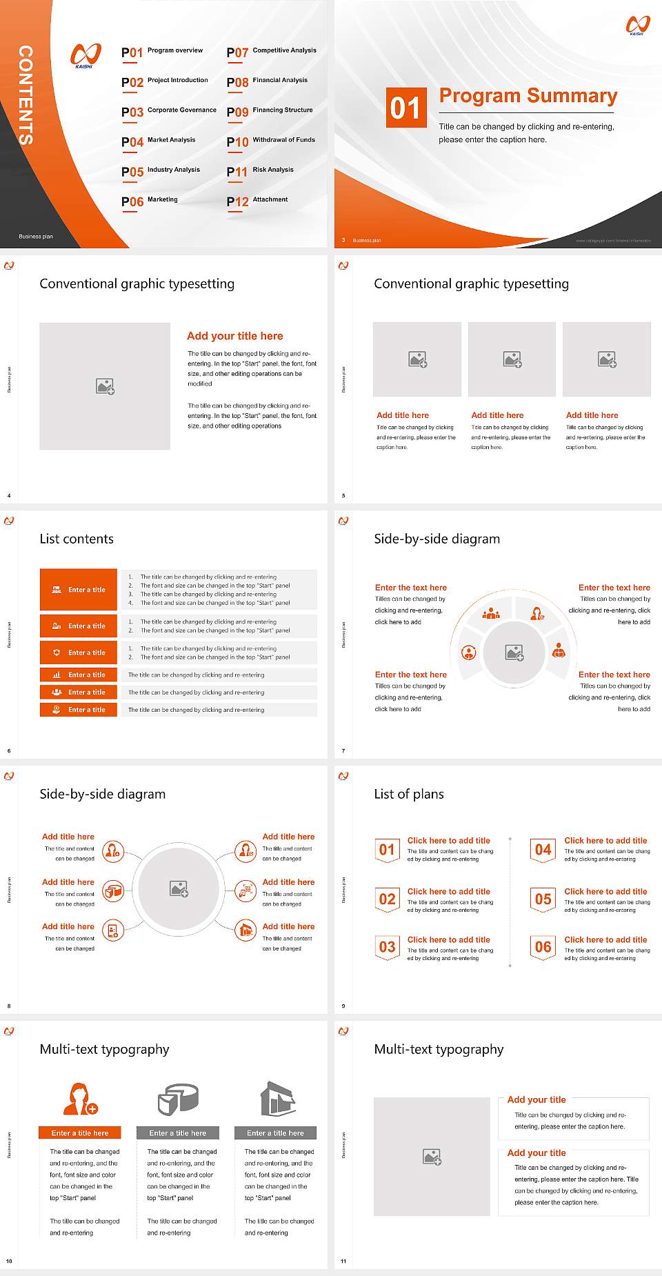 Kaishi Professional University Competition/Entrepreneurship Contest PPT Template4:3 ratio PPT effect preview image2