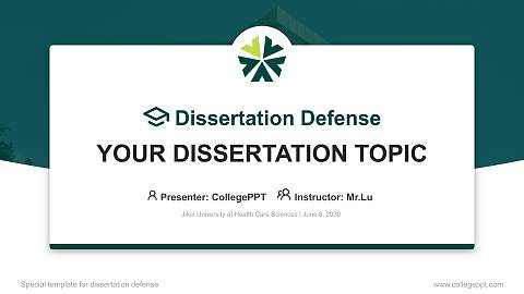 Jikei University of Health Care Sciences Graduation Thesis Defense PPT Template