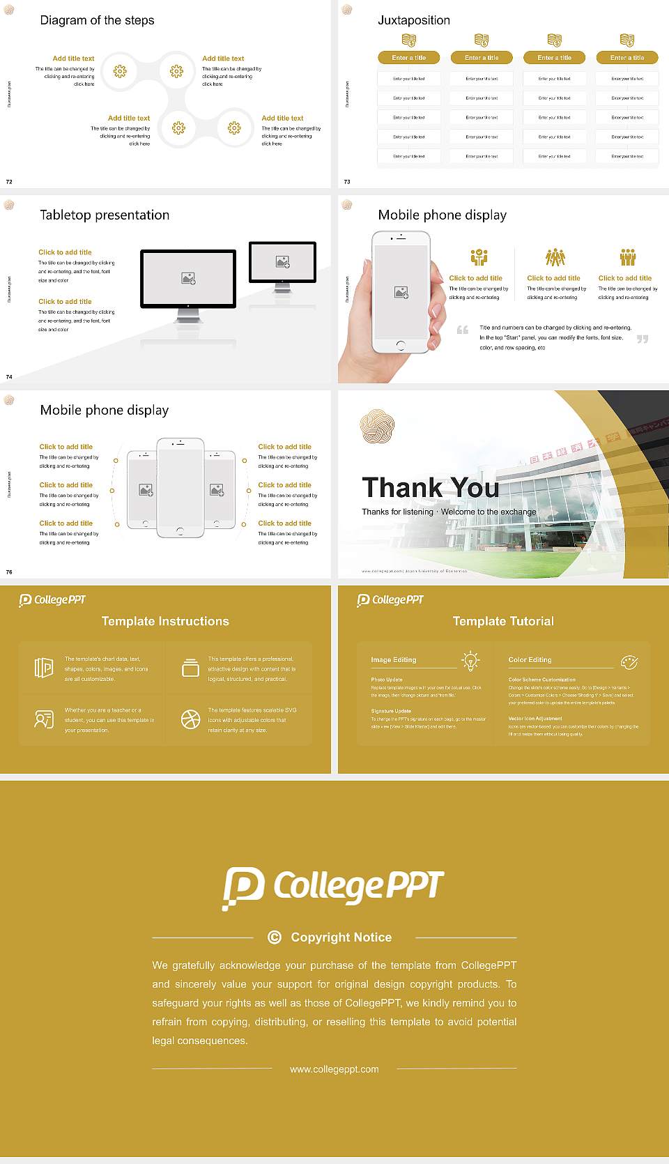 Japan University of Economics Competition/Entrepreneurship Contest PPT Template16:9 ratio PPT effect preview image9