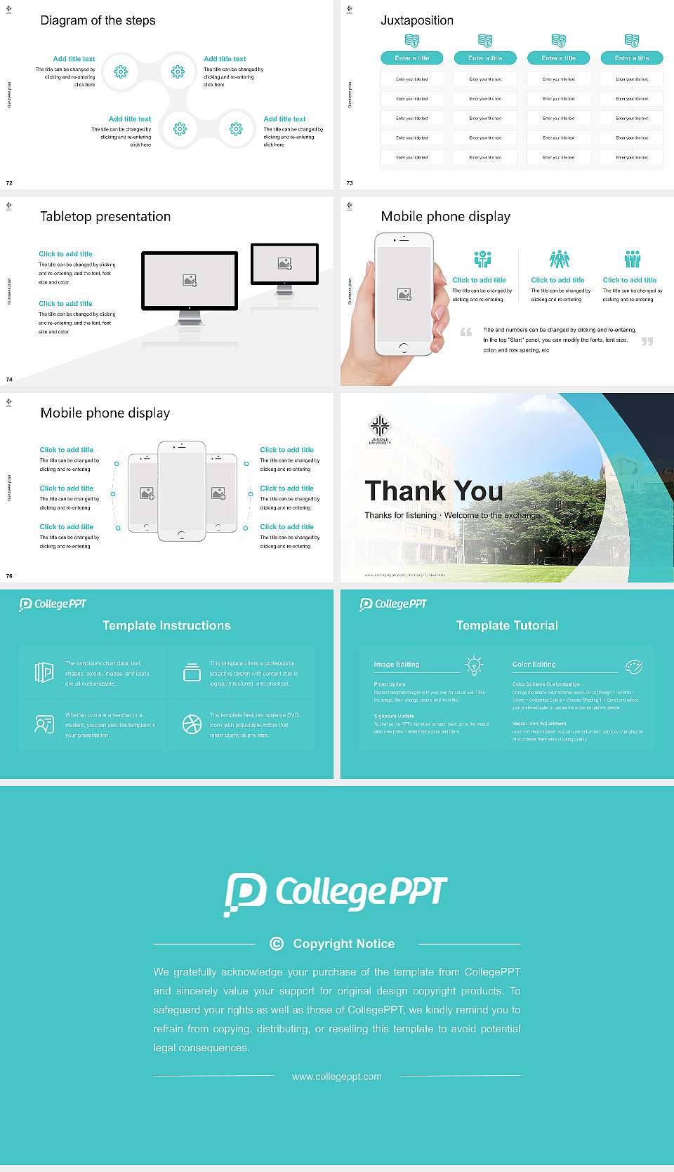 Jumonji University Competition/Entrepreneurship Contest PPT Template16:9 ratio PPT effect preview image9