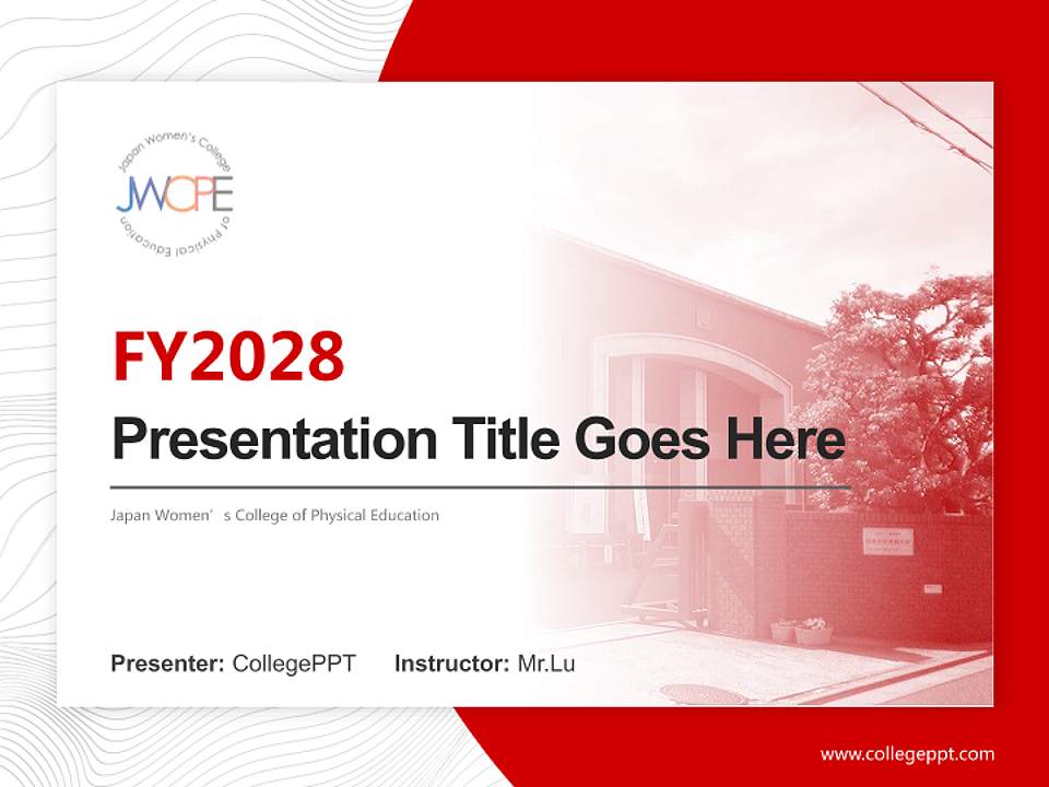 Japan Women’s College of Physical Education Academic Presentation/Research Findings Report PPT Template4:3 ratio PPT effect preview image5