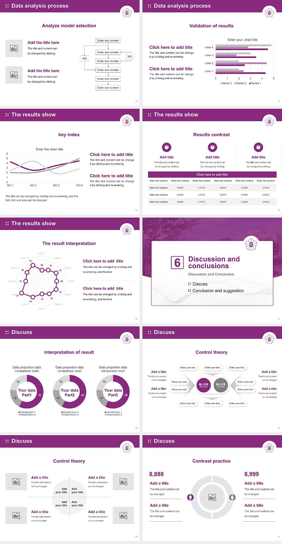 Jissen Women’s University Graduation Thesis Defense PPT Template4:3 ratio PPT effect preview image5