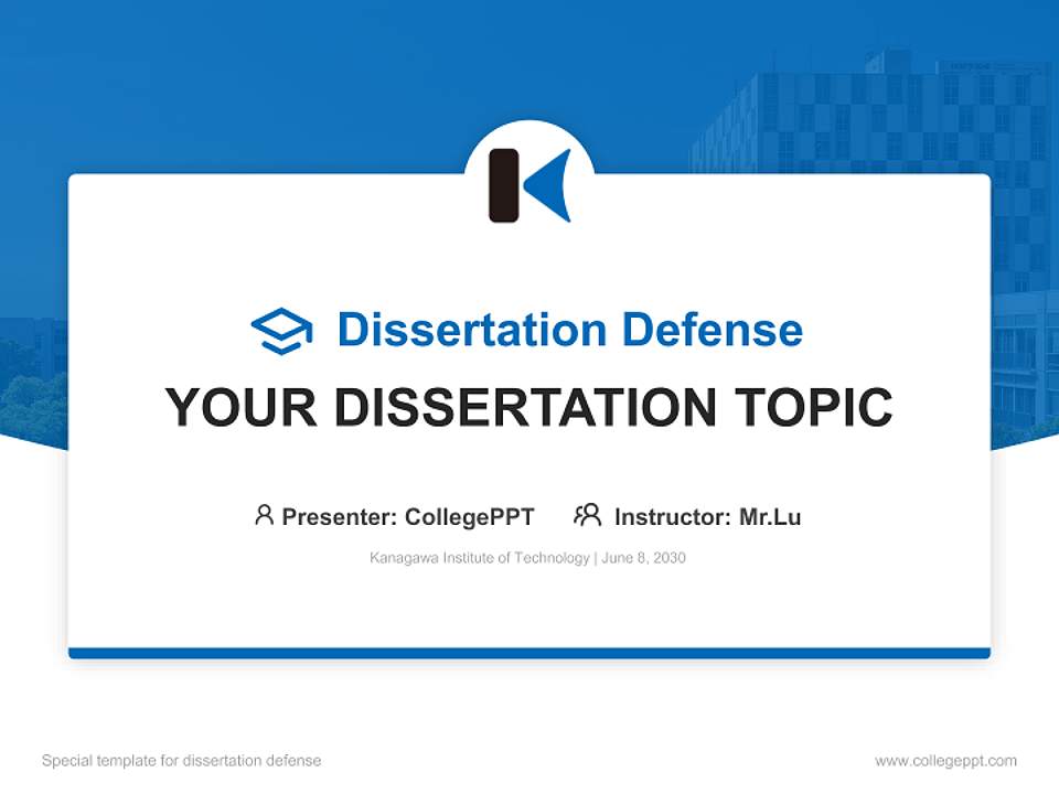 Kanagawa Institute of Technology Graduation Thesis Defense PPT Template4:3 ratio PPT effect preview image7