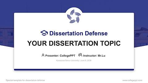 Kanazawa Seiryo University Graduation Thesis Defense PPT Template