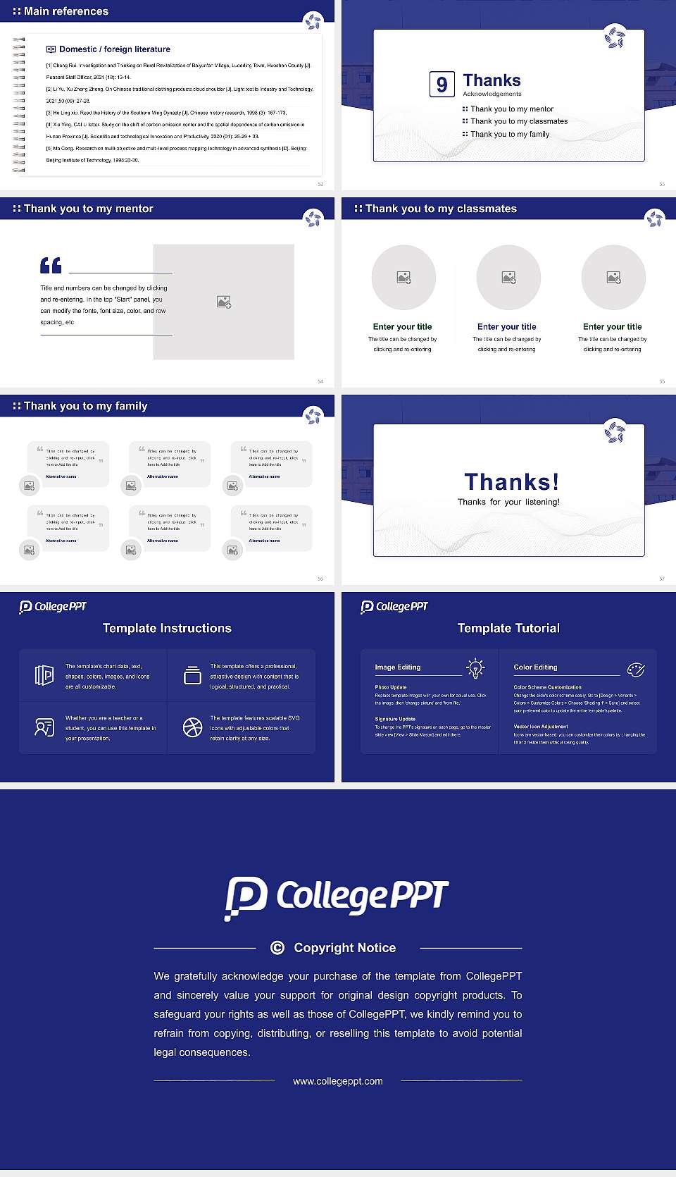 Kanazawa Seiryo University Graduation Thesis Defense PPT Template16:9 ratio PPT effect preview image7