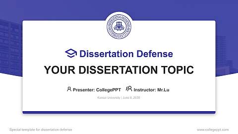 Kansai University Graduation Thesis Defense PPT Template