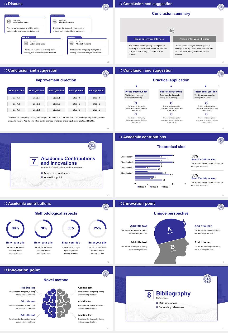 Kansai University Graduation Thesis Defense PPT Template16:9 ratio PPT effect preview image6