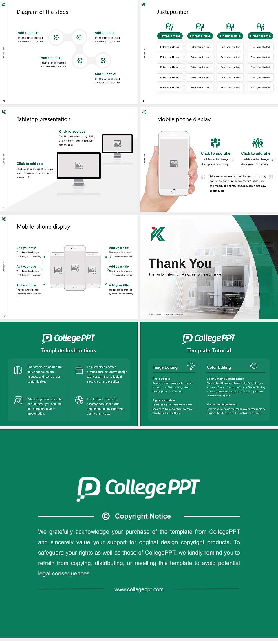 Kagoshima University Competition/Entrepreneurship Contest PPT Template4:3 ratio PPT effect preview image9
