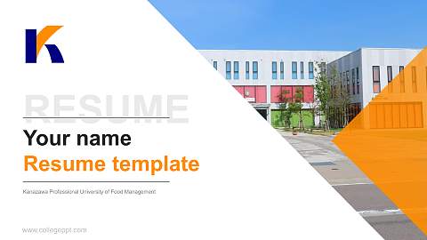 Kanazawa Professional University of Food Management Resume PPT Template