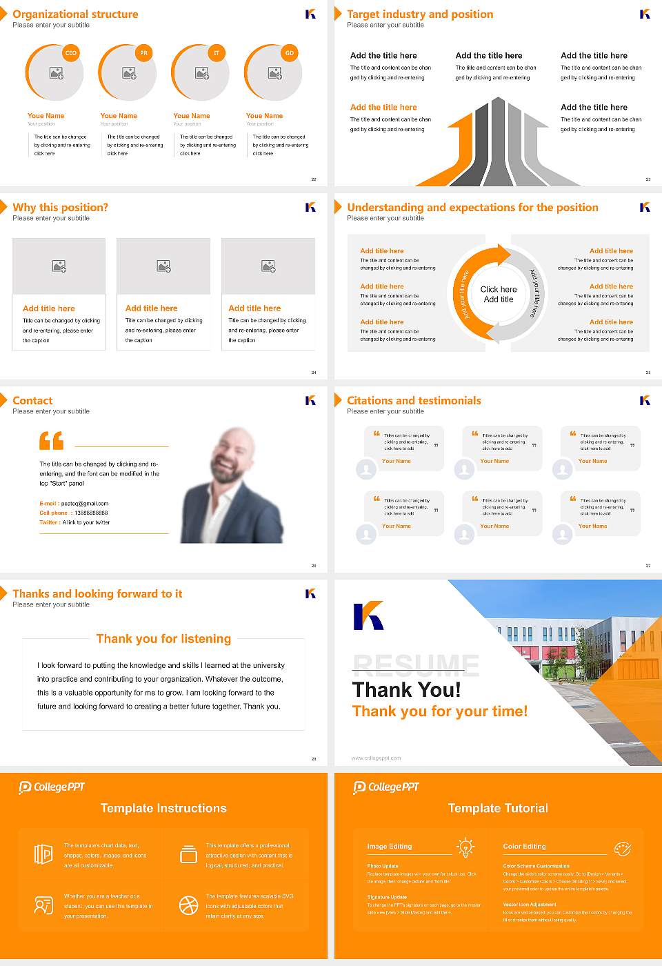 Kanazawa Professional University of Food Management Resume PPT Template16:9 ratio PPT effect preview image4