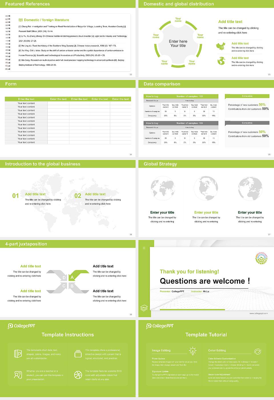 Kamakura Women’s University Thesis Proposal/Graduation Defense PPT Template16:9 ratio PPT effect preview image4