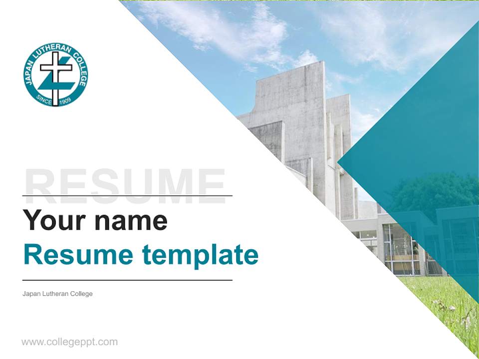 Japan Lutheran College Resume PPT Template4:3 ratio PPT effect preview image5