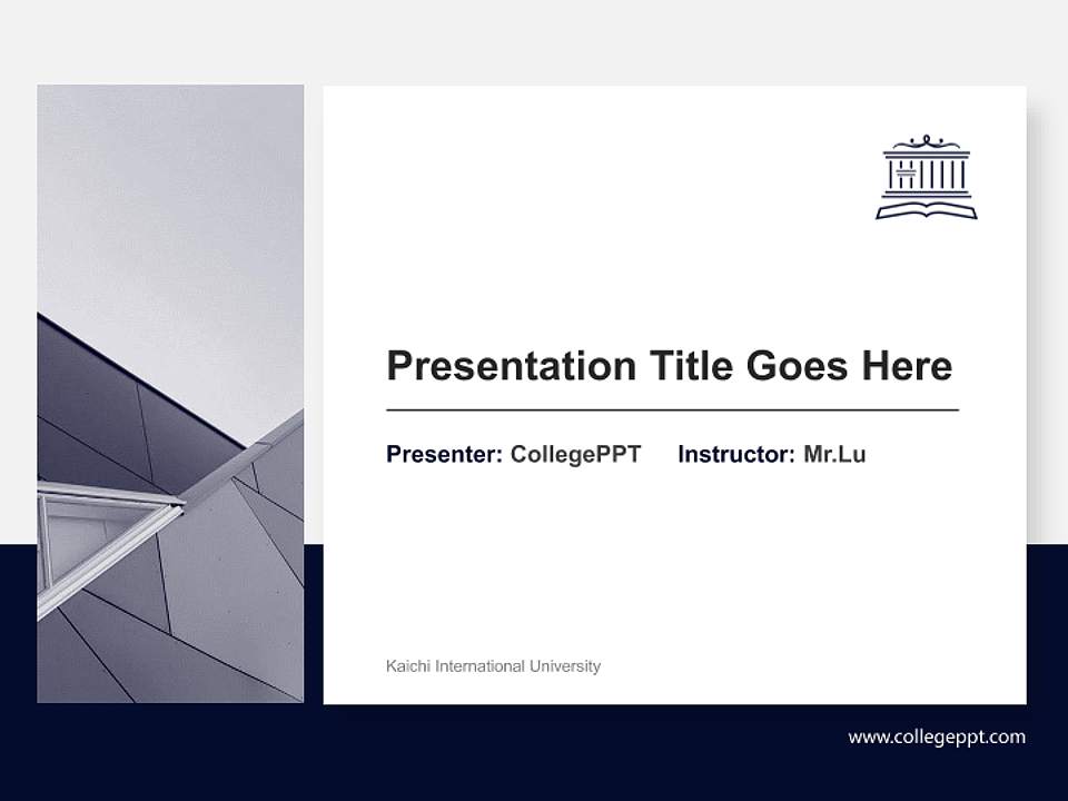 Kaichi International University General Purpose PPT Template4:3 ratio PPT effect preview image6
