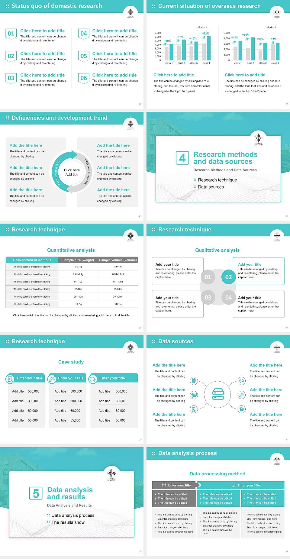 Jumonji University Graduation Thesis Defense PPT Template4:3 ratio PPT effect preview image4