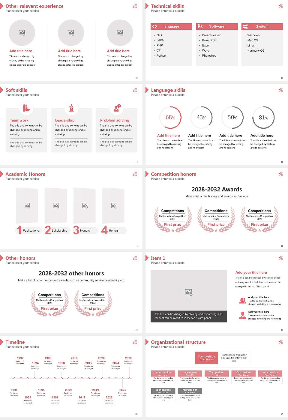 Kanagawa University of Human Services Resume PPT Template16:9 ratio PPT effect preview image3