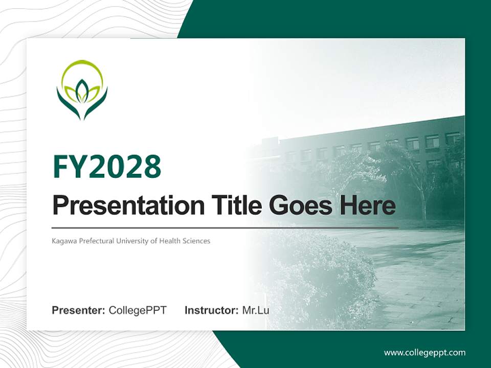 Kagawa Prefectural University of Health Sciences Academic Presentation/Research Findings Report PPT Template4:3 ratio PPT effect preview image5