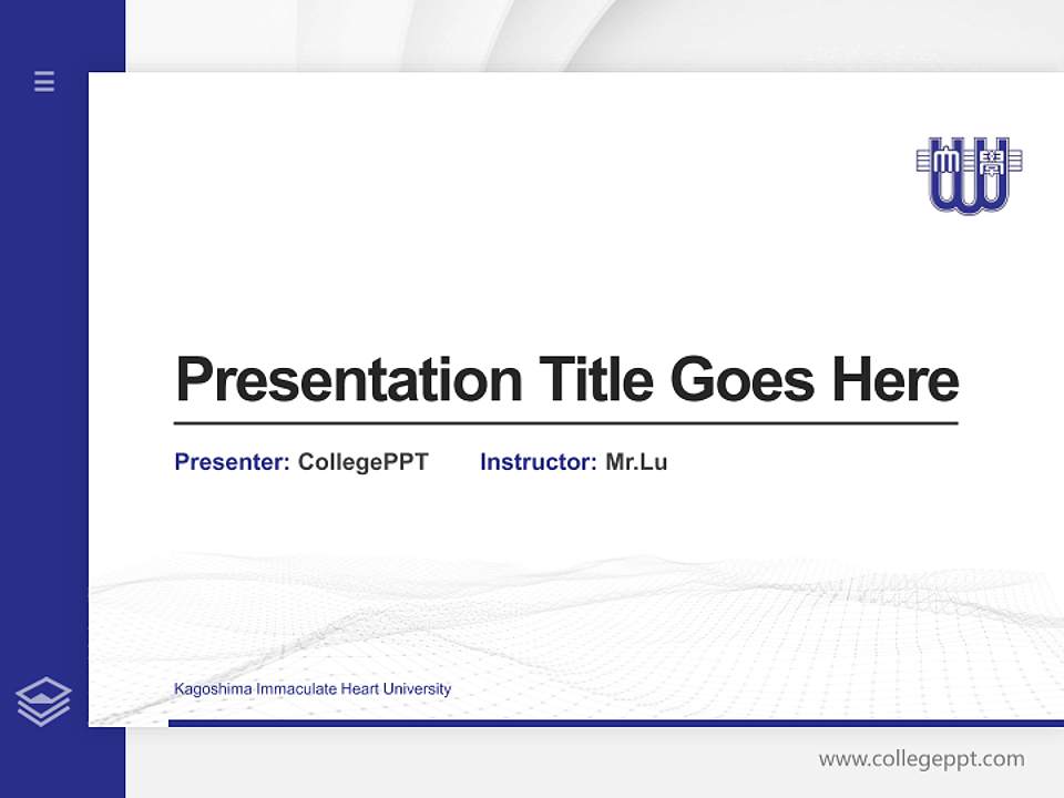 Kagoshima Immaculate Heart University Thesis Proposal/Graduation Defense PPT Template4:3 ratio PPT effect preview image5