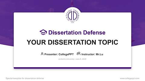 Juntendo University Graduation Thesis Defense PPT Template