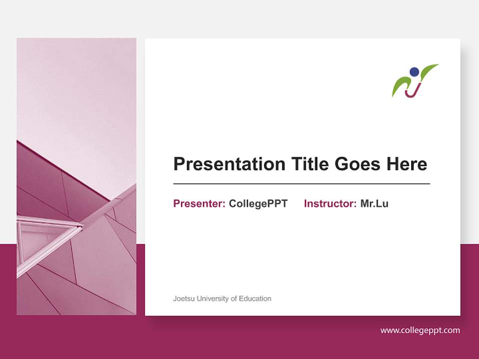 Joetsu University of Education General Purpose PPT Template4:3 ratio PPT effect preview image6