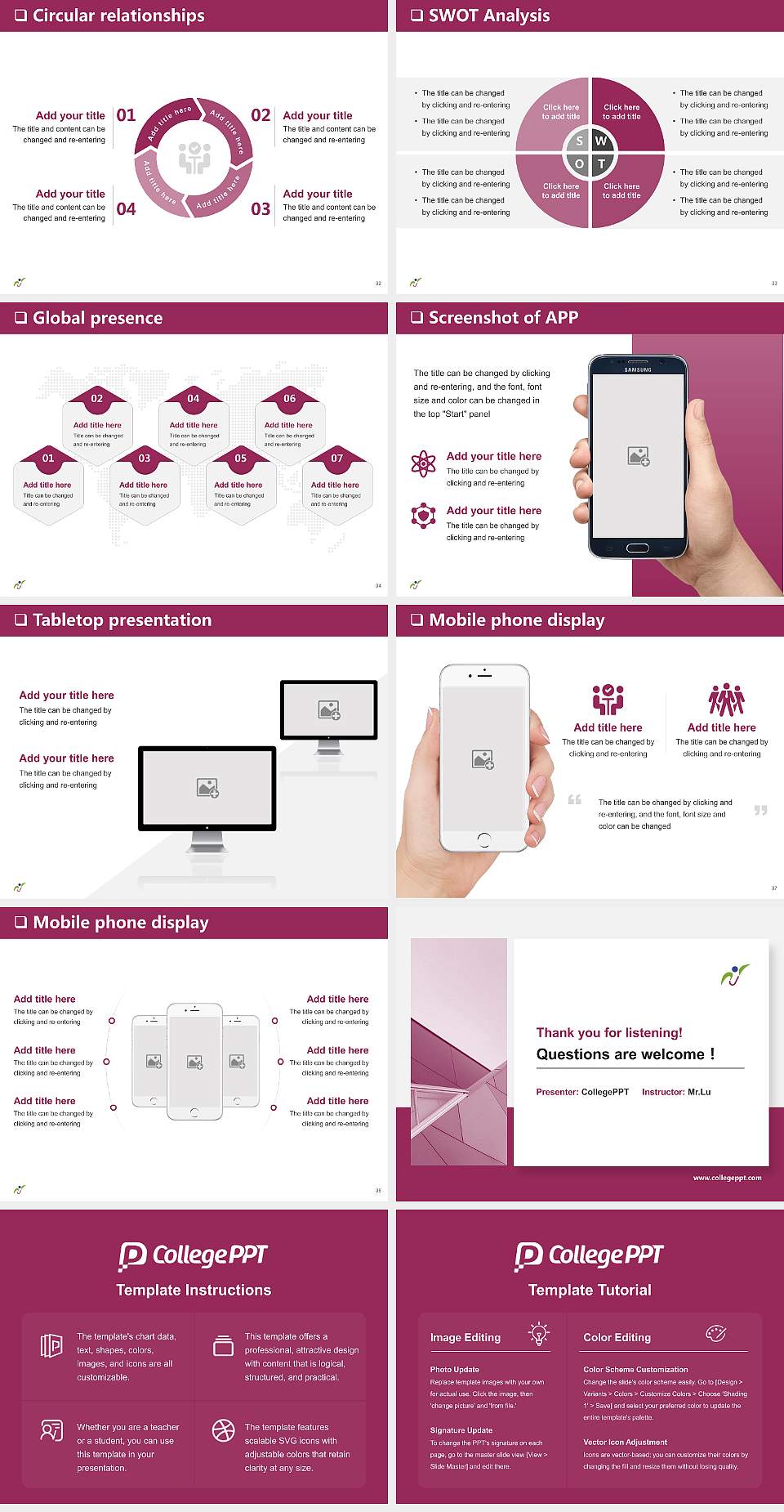Joetsu University of Education General Purpose PPT Template4:3 ratio PPT effect preview image5