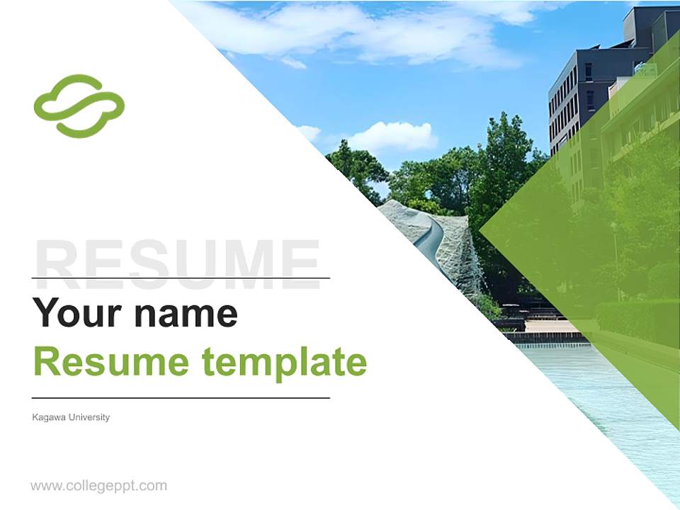 Kagawa University Resume PPT Template4:3 ratio PPT effect preview image5