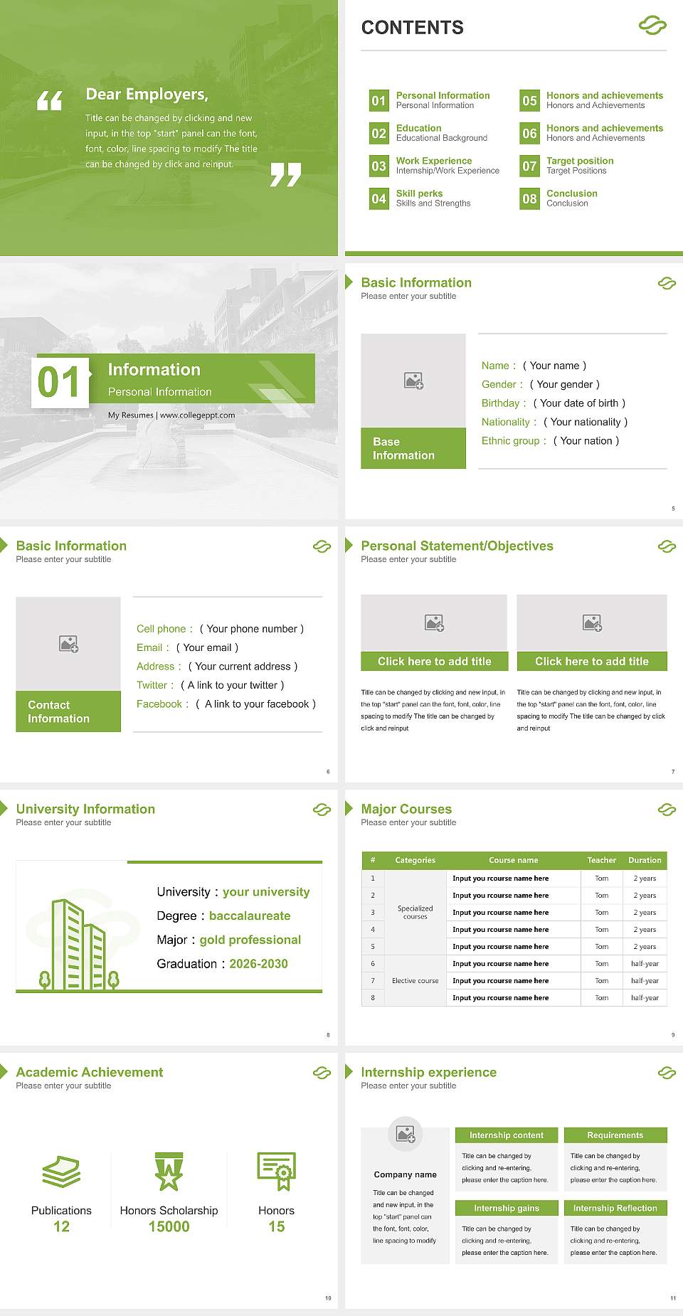 Kagawa University Resume PPT Template4:3 ratio PPT effect preview image2