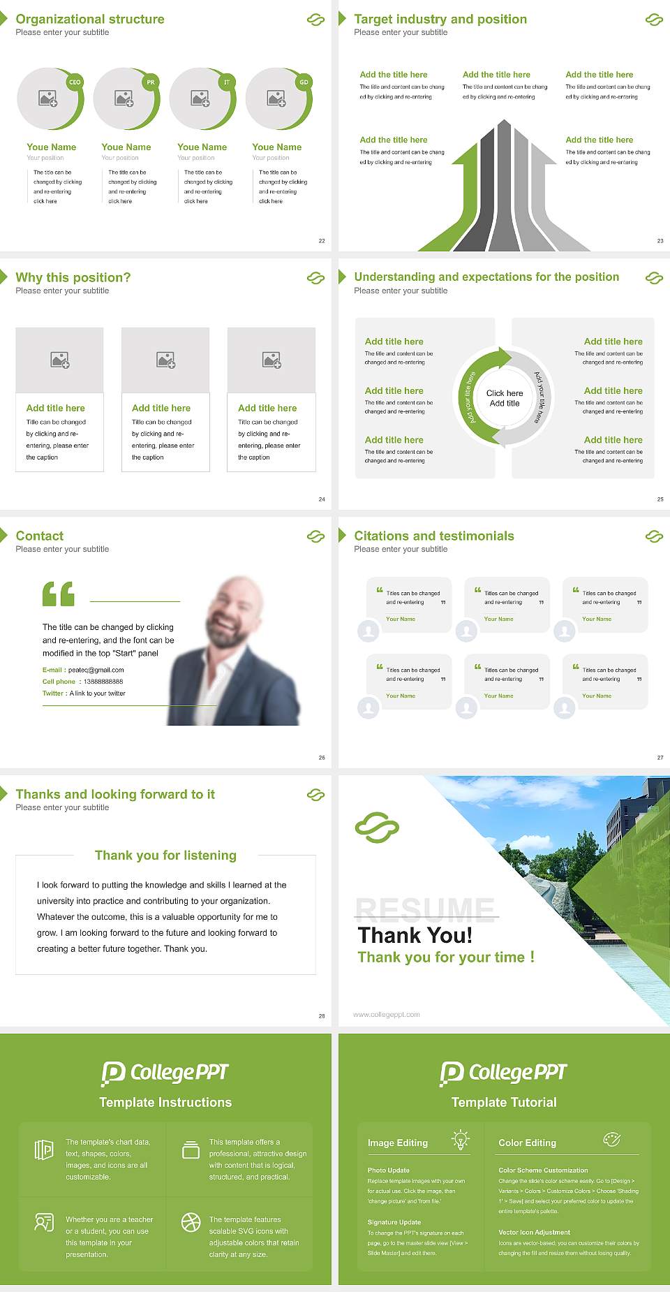 Kagawa University Resume PPT Template4:3 ratio PPT effect preview image4