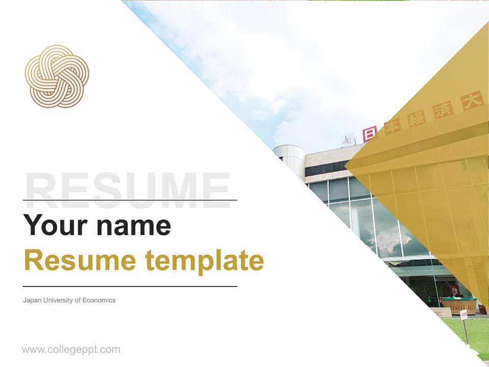 Japan University of Economics Resume PPT Template4:3 ratio PPT effect preview image5