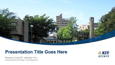 Kanazawa Institute of Technology Course/Courseware Creation PPT Template