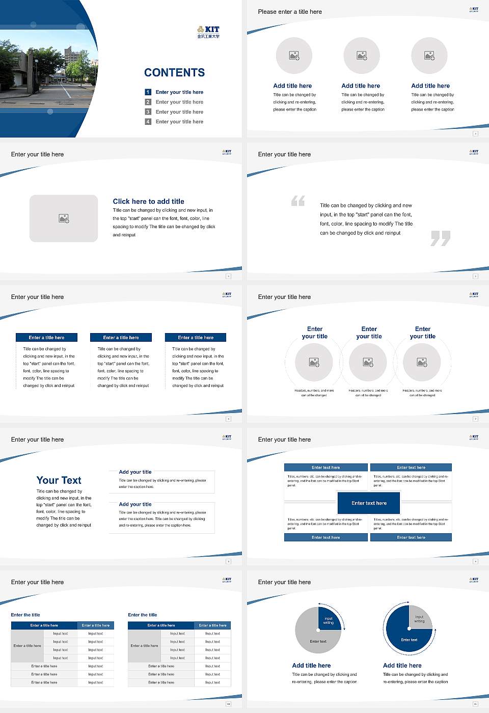 Kanazawa Institute of Technology Course/Courseware Creation PPT Template16:9 ratio PPT effect preview image2