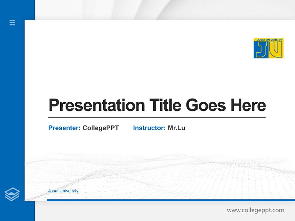 Josai University Thesis Proposal/Graduation Defense PPT Template4:3 ratio PPT effect preview image5