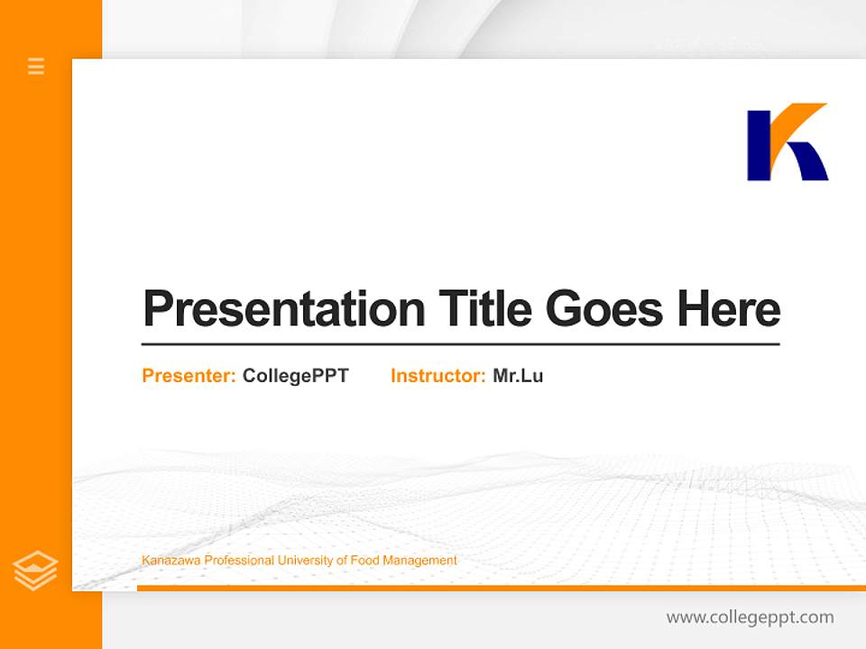 Kanazawa Professional University of Food Management Thesis Proposal/Graduation Defense PPT Template4:3 ratio PPT effect preview image5