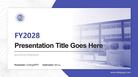 Japan University of Health Sciences Academic Presentation/Research Findings Report PPT Template