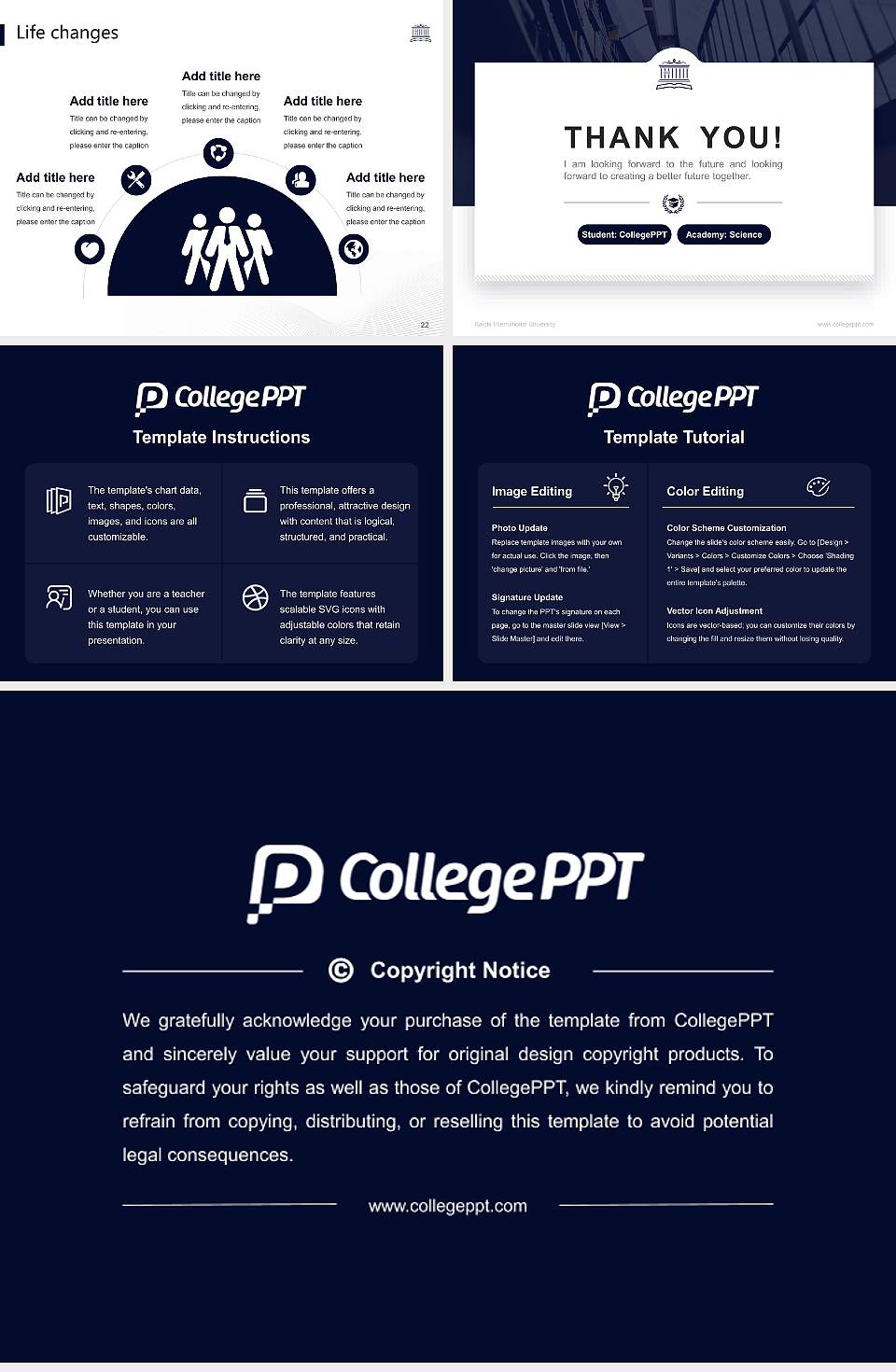 Kaichi International University National Scholarship Defense PPT Template4:3 ratio PPT effect preview image4