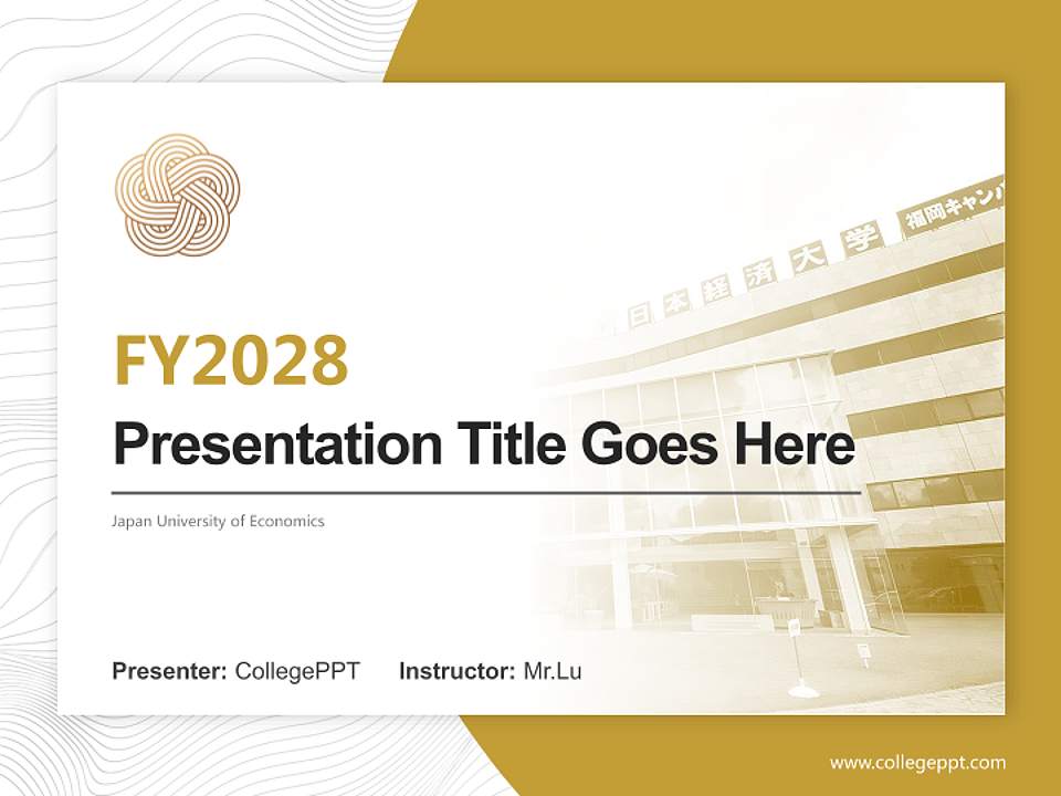 Japan University of Economics Academic Presentation/Research Findings Report PPT Template4:3 ratio PPT effect preview image5
