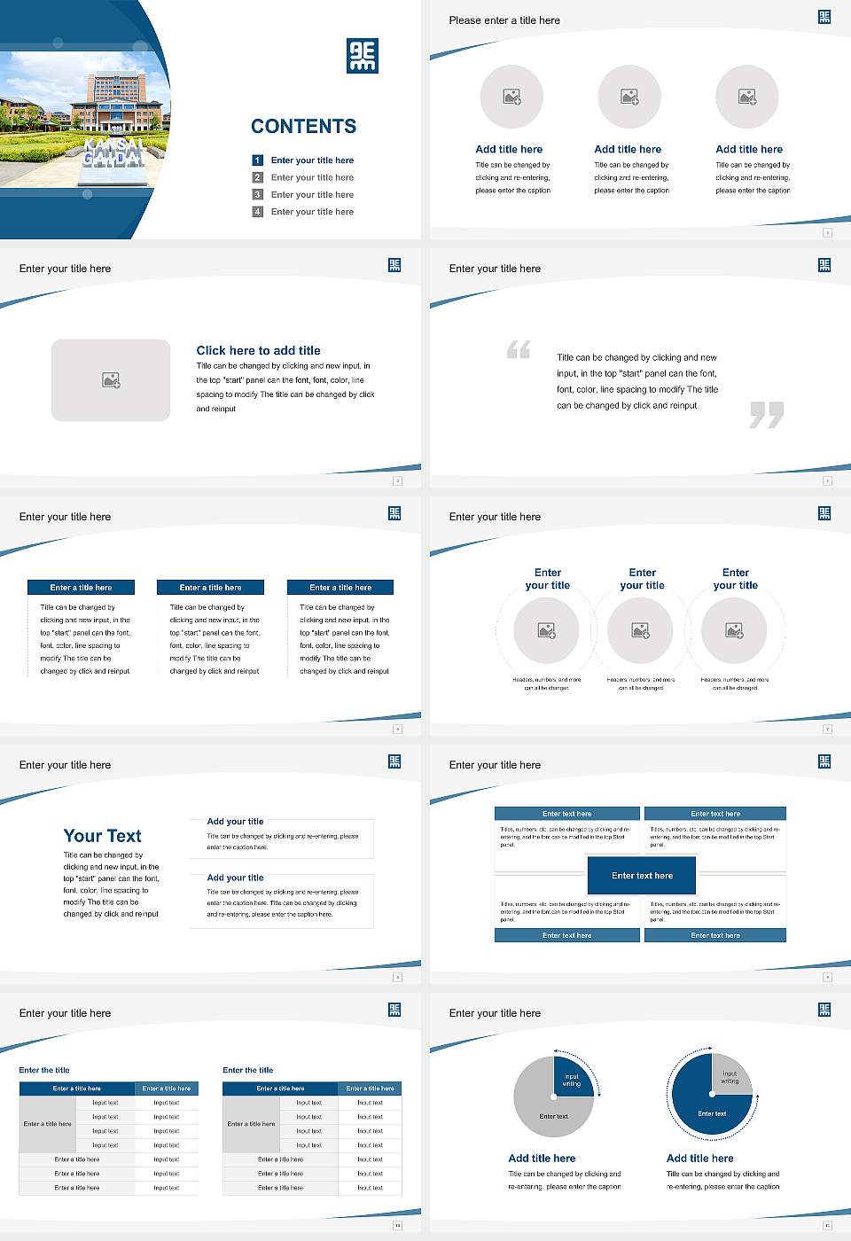 Kansai Gaidai University Course/Courseware Creation PPT Template16:9 ratio PPT effect preview image2