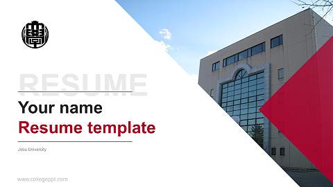 Jobu University Resume PPT Template