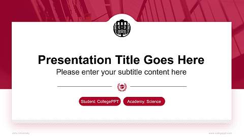 Jobu University National Scholarship Defense PPT Template