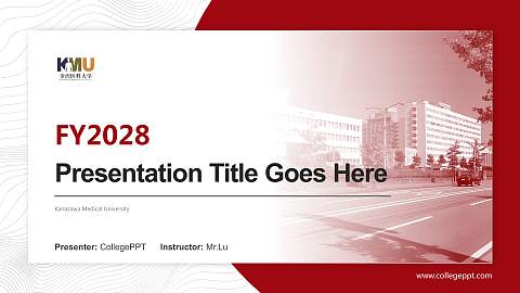 Kanazawa Medical University Academic Presentation/Research Findings Report PPT Template
