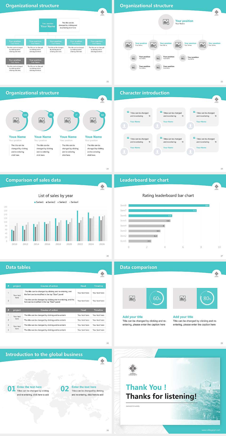 Jumonji University Academic Presentation/Research Findings Report PPT Template4:3 ratio PPT effect preview image4
