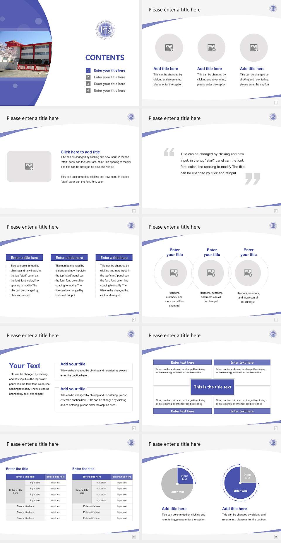 Japan University of Health Sciences Course/Courseware Creation PPT Template4:3 ratio PPT effect preview image2