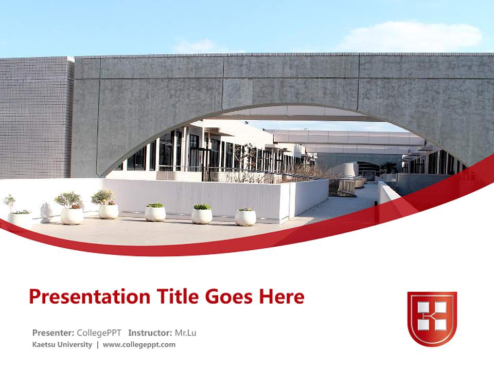 Kaetsu University Course/Courseware Creation PPT Template4:3 ratio PPT effect preview image5