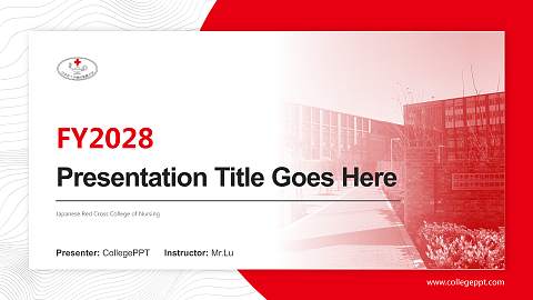 Japanese Red Cross College of Nursing Academic Presentation/Research Findings Report PPT Template