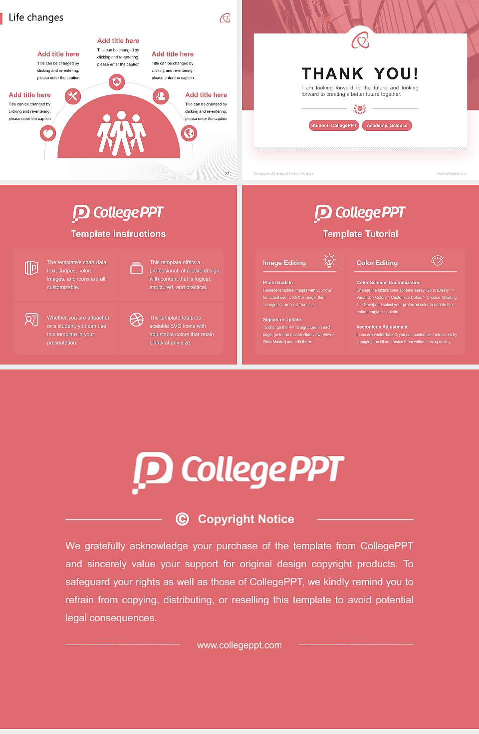 Kanagawa University of Human Services National Scholarship Defense PPT Template4:3 ratio PPT effect preview image4