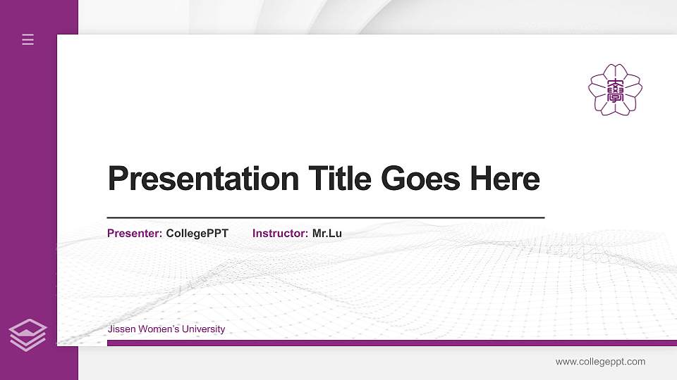 Jissen Women’s University Thesis Proposal/Graduation Defense PPT Template16:9 ratio PPT effect preview image