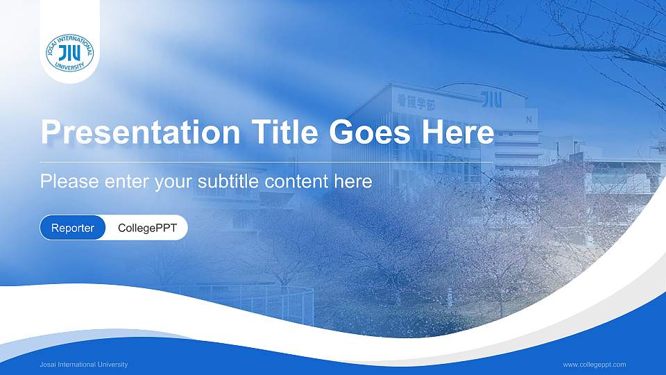 Josai International University Lecture Sharing and Networking Event PPT Template16:9 ratio PPT effect preview image