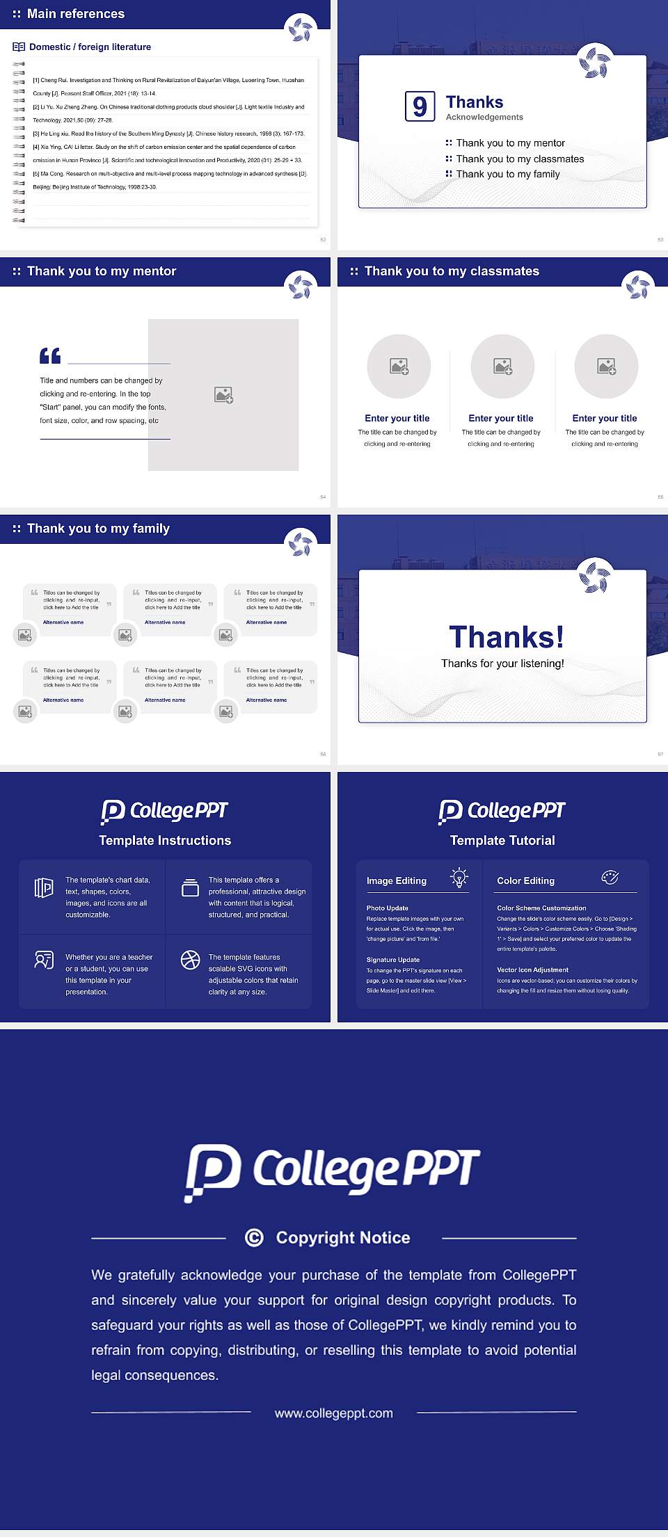Kanazawa Seiryo University Graduation Thesis Defense PPT Template4:3 ratio PPT effect preview image7