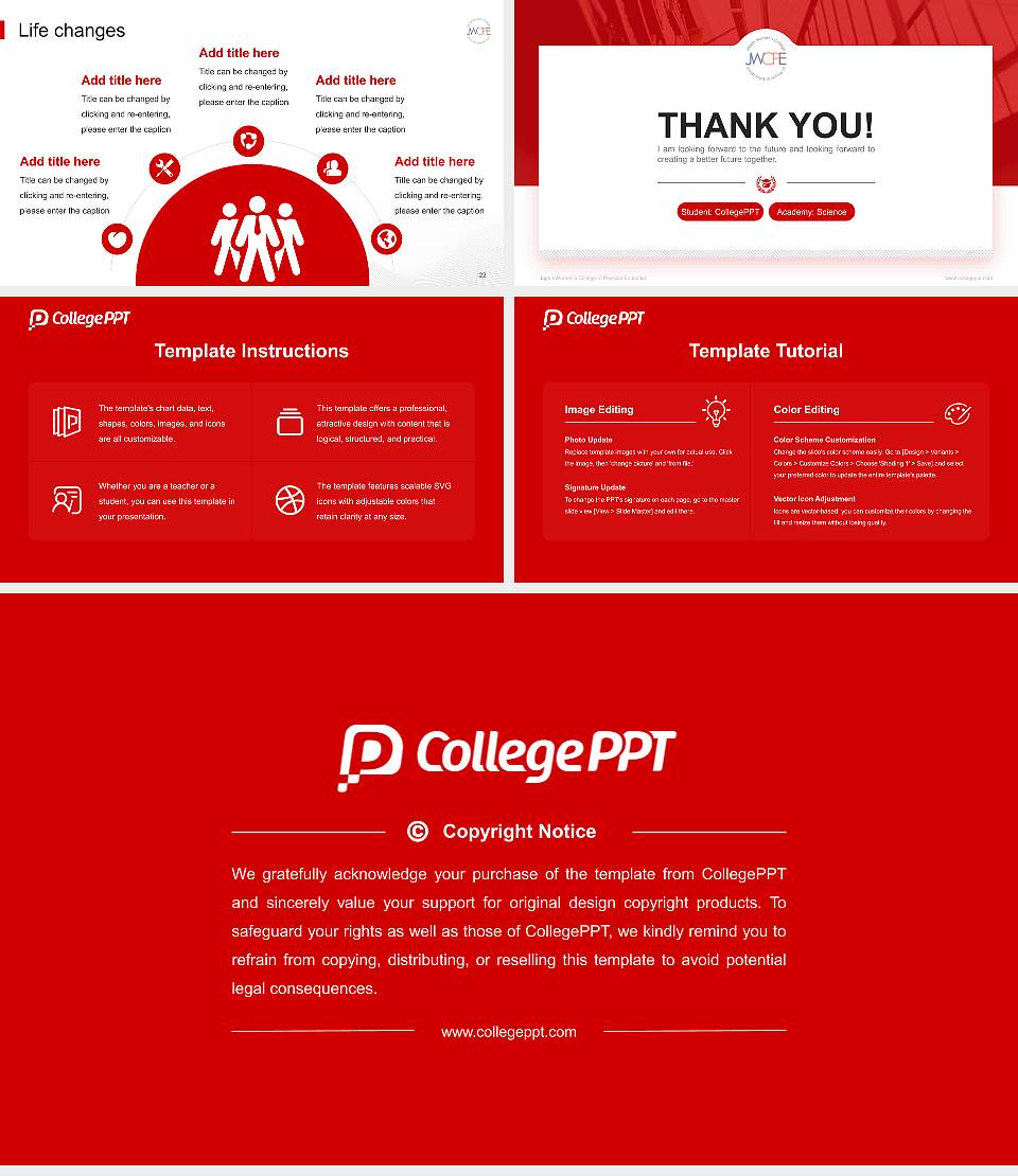 Japan Women’s College of Physical Education National Scholarship Defense PPT Template16:9 ratio PPT effect preview image4